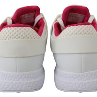 White Polyester Runner Becky Sneakers Shoes