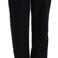 Black #DGRoyal Stretch Casual Trouser Pants