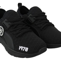 Black Polyester Christopher Sneakers Shoes