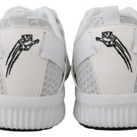 White Polyester Adrian Sneakers Shoes