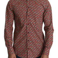 Red Printed Knight Formal Dress MARTINI Shirt