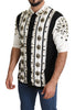 Black White Jewelled Jersey Embellished T-shirt