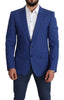 Blue Wool Single Breasted Coat MARTINI Blazer