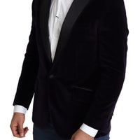 Black Cotton Velvet Men Coat MARTINI Blazer