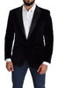 Black Cotton Velvet Men Coat MARTINI Blazer