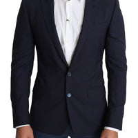 Navy Blue Wool Single Breasted MARTINI Blazer