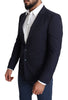 Navy Blue Wool Single Breasted MARTINI Blazer