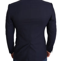 Navy Blue Wool Single Breasted MARTINI Blazer