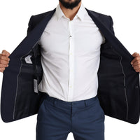 Navy Blue Wool Single Breasted MARTINI Blazer