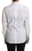 White Shirt Ruffle Long Sleeves Cotton Top