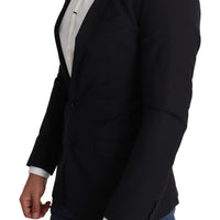 Black Wool Single Breasted Coat STAFF Blazer