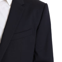 Black Wool Stretch Men Coat MARTINI Blazer