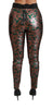 Green Bronze Leaf Tights Skinny Pants