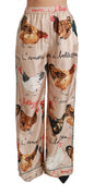 Hen Chicken Silk Pajama Trouser Pants