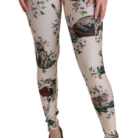 Multicolor Floral Bengal Cat Leggings Pants