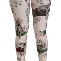 Multicolor Floral Bengal Cat Leggings Pants