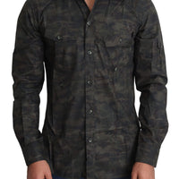 Multicolor Camouflage Cotton Casual Shirt