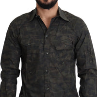 Multicolor Camouflage Cotton Casual Shirt