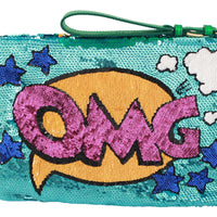 Multicolor Cartoon Sequined Handbag Clutch Purse Bag