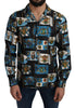 Blue Silk Coat of Arms Casual Shirt