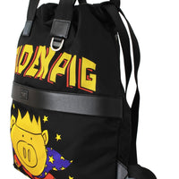 Black Super Pig of the Year Backpack Bag