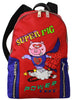 Nylon Multicolor Super Pig Print Men School Bag