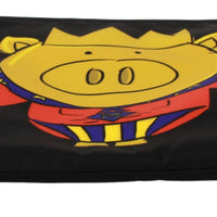 Black Super Pig Print Hand Toiletry Bag