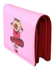 Pink Year Of The Pig Bifold Card Holder Leather Wallet