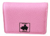 Pink Year Of The Pig Bifold Card Holder Leather Wallet