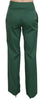 Green High Waist Straight Formal Trousers Pants