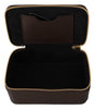 Brown Zip Around Mini Coin Jewelry Case Leather Wallet