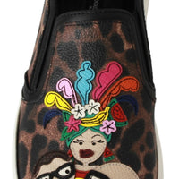 Leather Leopard #dgfamily Loafers Shoes