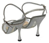 Silver Crystal Ankle Strap Sandals Shoes