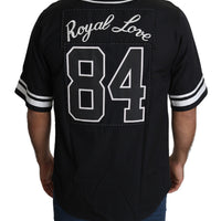 Black Baseball Jersey Shirt King Royal Love  T-shirt