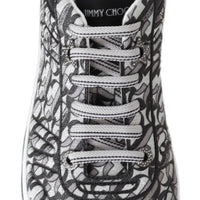 Hawaii Silver Black Glitter Sneakers