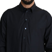 Black Long Caftan Cotton Men Casual  Shirt