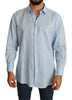 Blue Logo Men Formal MARTINI Dress Shirt