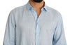 Blue Logo Men Formal MARTINI Dress Shirt