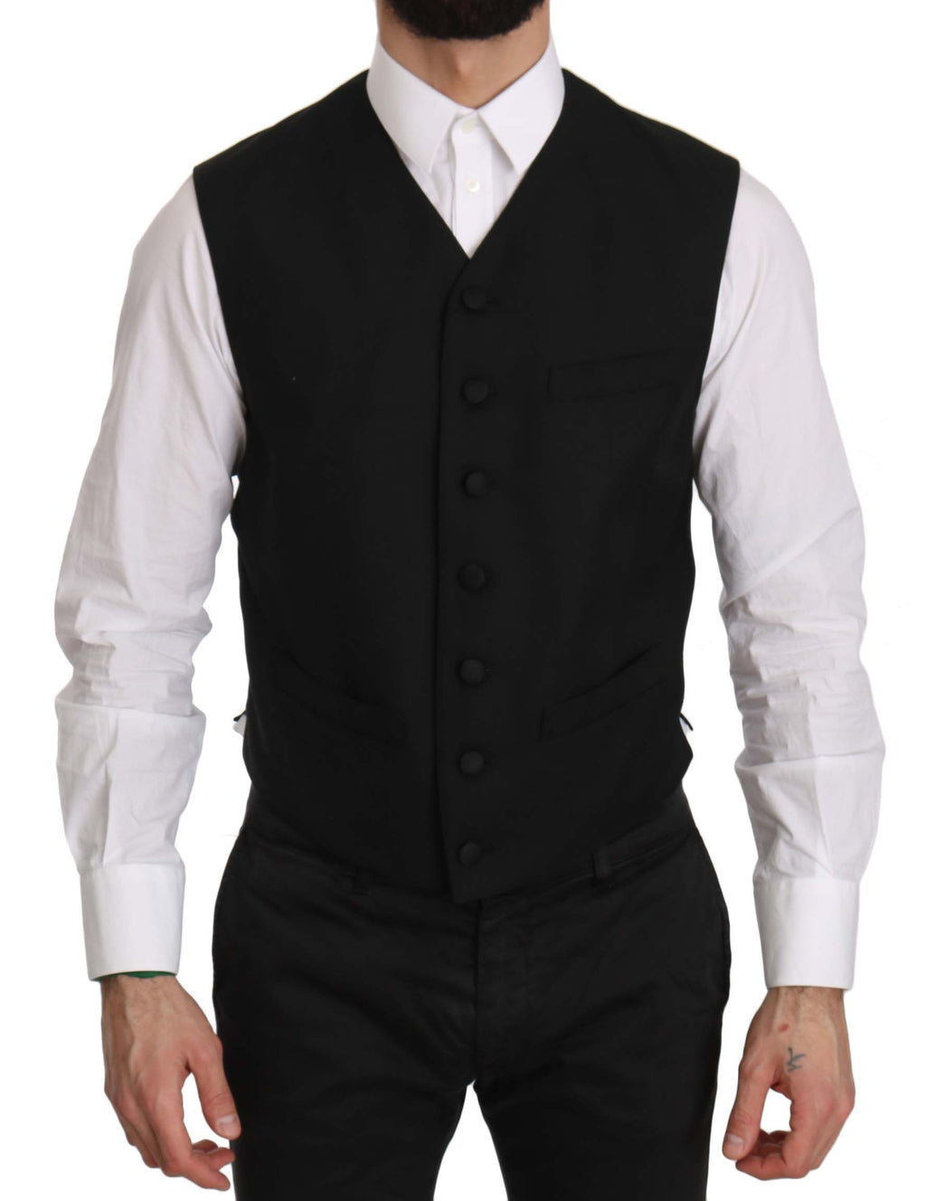 Black Formal Dress Waistcoat Gillet Vest