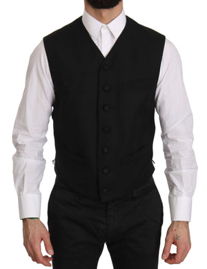 Black Formal Dress Waistcoat Gillet Vest