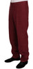 Two Piece 3 Button Bordeaux Linen Solid Suit