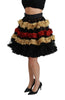 Multicolor Sheer Layered Ruffled Skirt