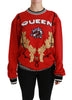 Red Queen Sequined Love Pullover Sweater