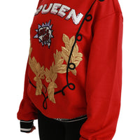 Red Queen Sequined Love Pullover Sweater