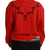 Red Queen Sequined Love Pullover Sweater