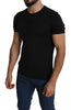 Black Round Neck Men Casual Top