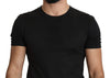 Black Round Neck Men Casual Top