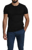 Black Round Neck Men Casual Top