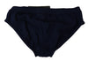 Blue Beachwear Briefs Nylon Stretch Swimwear