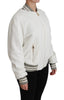 White Lace Full Zip Bomber Coat Cotton Jacket